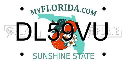 DL59VU Florida License Plate