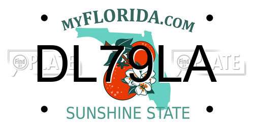DL79LA Florida License Plate