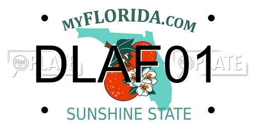 DLAF01 Florida License Plate