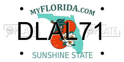 DLAL71 Florida License Plate