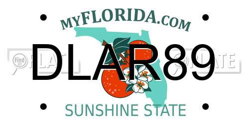 DLAR89 Florida License Plate