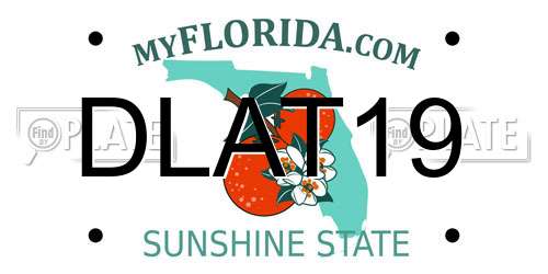 DLAT19 Florida License Plate