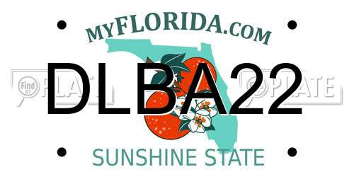 DLBA22 Florida License Plate