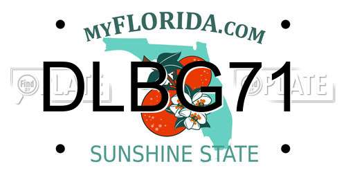 DLBG71 Florida License Plate