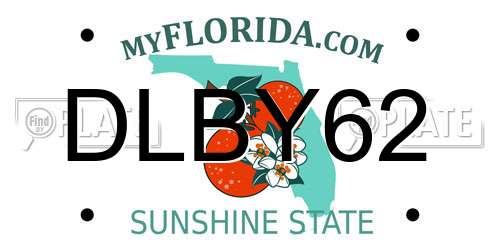 DLBY62 Florida License Plate