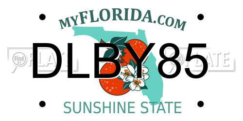 DLBY85 Florida License Plate
