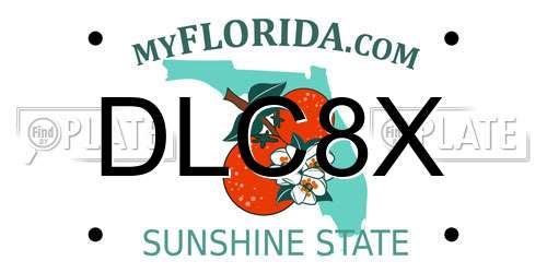 DLC8X Florida License Plate