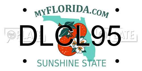 DLCL95 Florida License Plate
