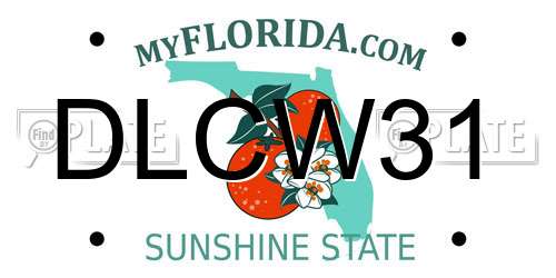 DLCW31 Florida License Plate