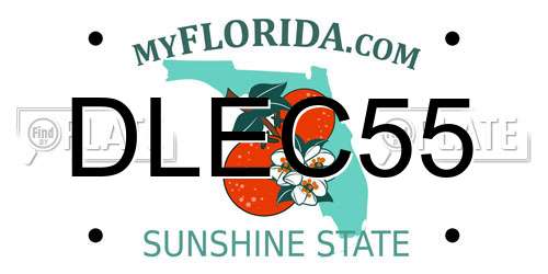 DLEC55 Florida License Plate