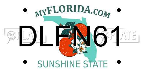 DLFN61 Florida License Plate