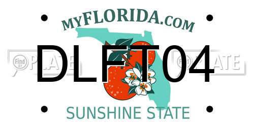 DLFT04 Florida License Plate