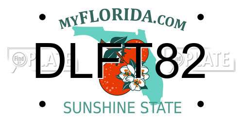 DLFT82 Florida License Plate