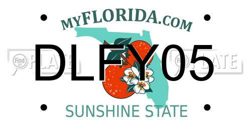 DLFY05 Florida License Plate