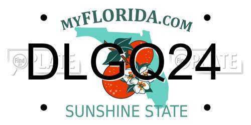 DLGQ24 Florida License Plate