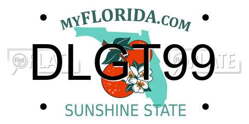 DLGT99 Florida License Plate
