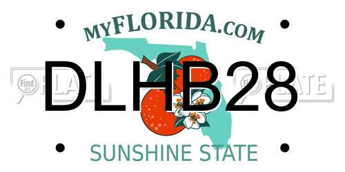 DLHB28 Florida License Plate