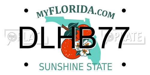 DLHB77 Florida License Plate