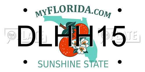 DLHH15 Florida License Plate
