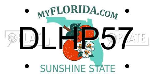 DLHP57 Florida License Plate
