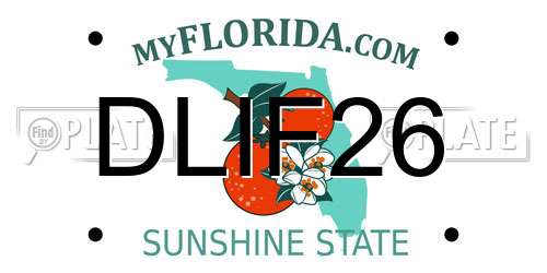 DLIF26 Florida License Plate