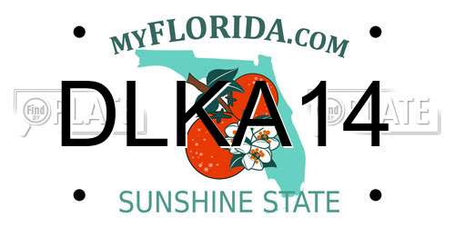 DLKA14 Florida License Plate
