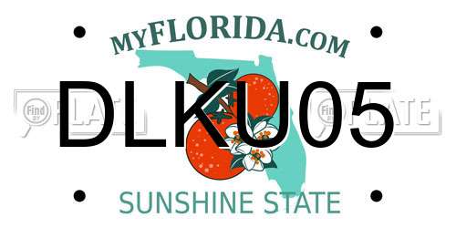 DLKU05 Florida License Plate