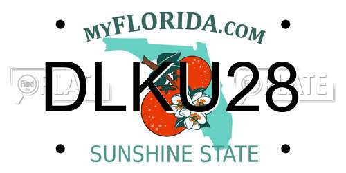 DLKU28 Florida License Plate