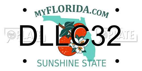 DLLC32 Florida License Plate