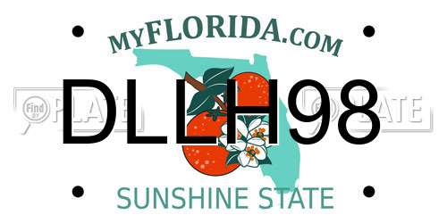 DLLH98 Florida License Plate