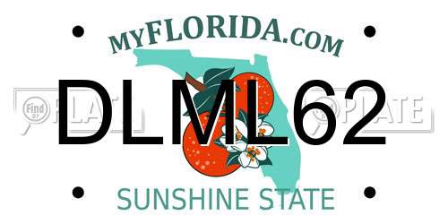 DLML62 Florida License Plate