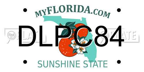 DLPC84 Florida License Plate