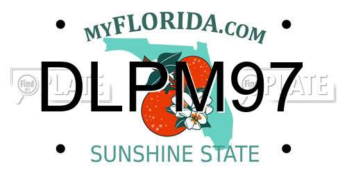 DLPM97 Florida License Plate