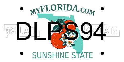 DLPS94 Florida License Plate