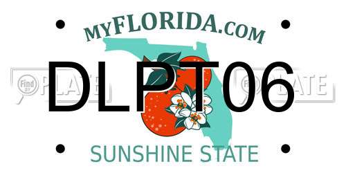 DLPT06 Florida License Plate