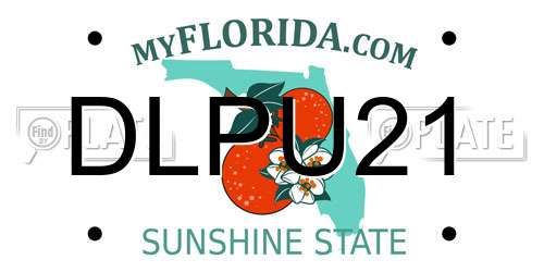 DLPU21 Florida License Plate