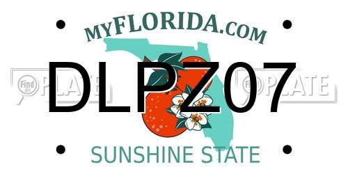 DLPZ07 Florida License Plate