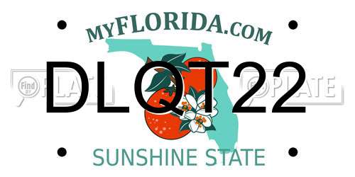 DLQT22 Florida License Plate