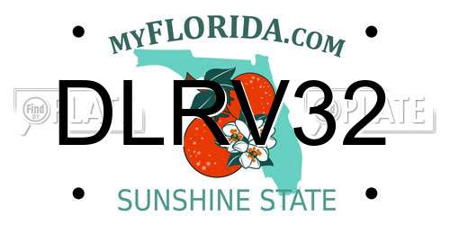 DLRV32 Florida License Plate