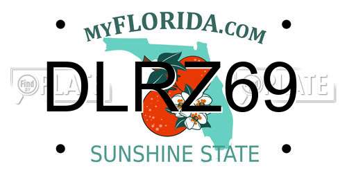 DLRZ69 Florida License Plate