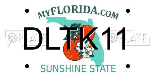 DLTK11 Florida License Plate