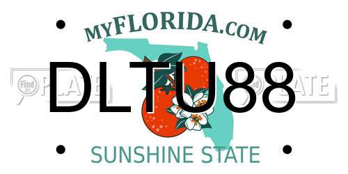 DLTU88 Florida License Plate