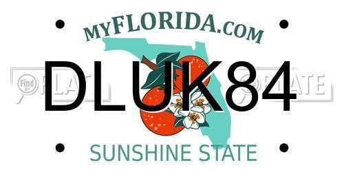 DLUK84 Florida License Plate