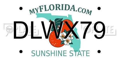 DLWX79 Florida License Plate