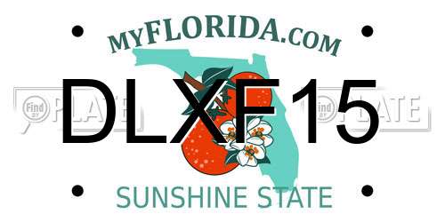 DLXF15 Florida License Plate