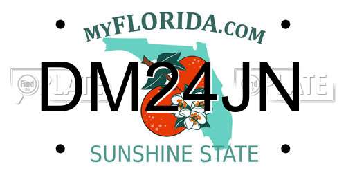 DM24JN Florida License Plate