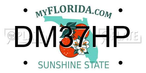 DM37HP Florida License Plate