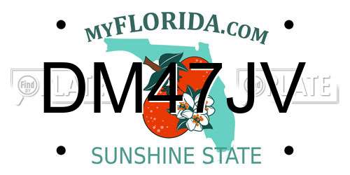 DM47JV Florida License Plate