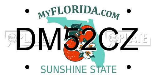 DM52CZ Florida License Plate