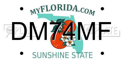 DM74MF Florida License Plate